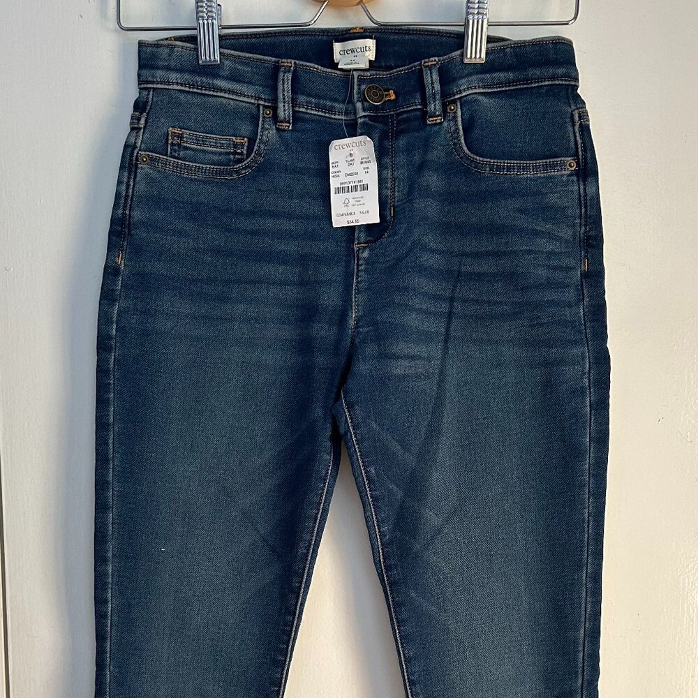 NWT Crewcuts Girls Blue Jeans, Size 14